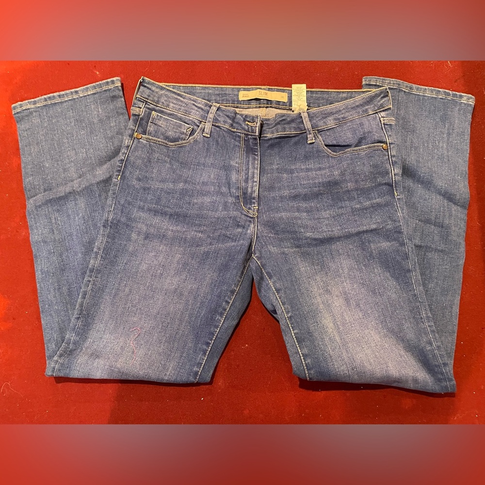Women's next Straight Leg Denim Blue Jeans 16 18